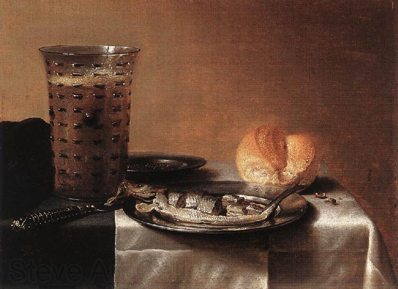 CLAESZ, Pieter Still-life with Herring fg Norge oil painting art